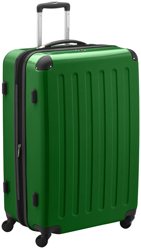 Hauptstadtkoffer Alex Expandable Hard Shell Suitcase 75 cm (119 L) with TSA Lock, Durable Travel Trolley with 4 Double Wheels, Green