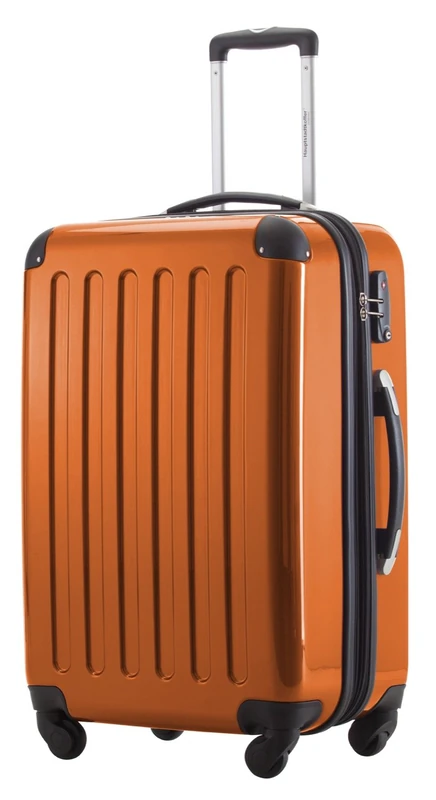 HAUPTSTADTKOFFER - Alex - Hardshell Suitcase, Medium Size Luggage, 4 Wheels, TSA, 65 cm, 74 liters, Orange