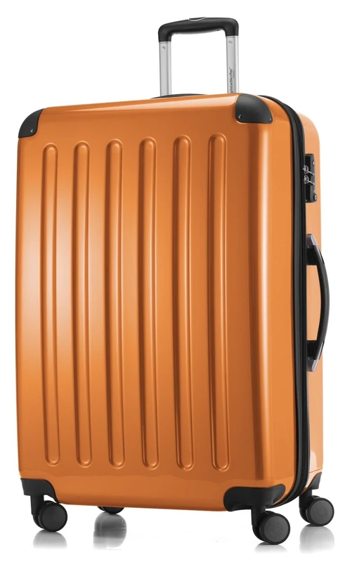HAUPTSTADTKOFFER - Alex - Hardshell Suitcase, Large Luggage, 4 Wheels, TSA, 75 cm, 119 liters, Orange