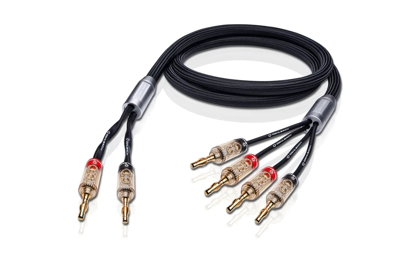 Oehlbach XXL Fusion Four Loudspeaker Cable Banana Connection 2x 2.0 m High-End Bi-Wiring Black