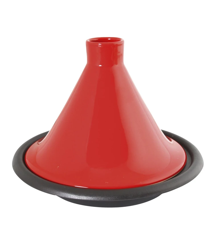 Tradifonte 509833 Tajine, cast steel, cover earthenware, red - 31 cm