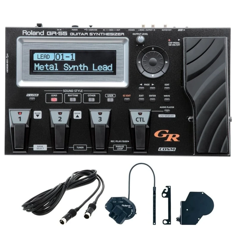 Roland Gr-55Gk Guitar Synthesizer, Black; Ready-To-Use Sounds, From Pop To Rock And Beyond