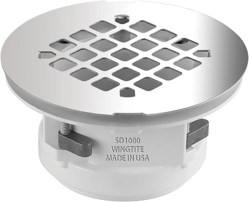 LASCO 03-1224 WingTite Replacement Shower Drain, Easy to Install, 4.25-Inches L x 4.25-Inches W x 2-Inches H - Image 1