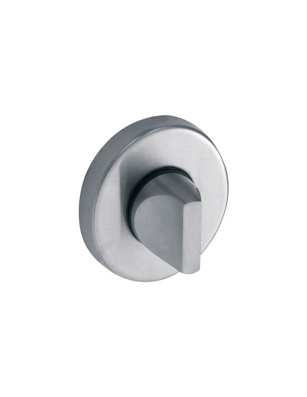 Vachette Set of Round Rosettes Ø 52 mm Linox Lagoon - Lock for Bathroom and Toilet Door - Invisible Attachment - Stainless Steel