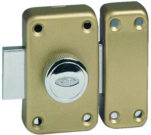 City ISEO HEX-50054-BR45 ISEO City 25 10020451 Button Lock Cylinder 45 mm, Brown, Silver, NSP