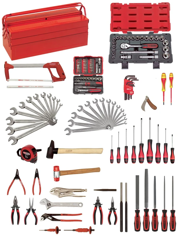 KS Tools 922.0149 - Complete Tool Box - Tool Composition for General Mechanics - Mechanical Tools in Case with Socket and Ratchet Wrench Set - 149 Pieces