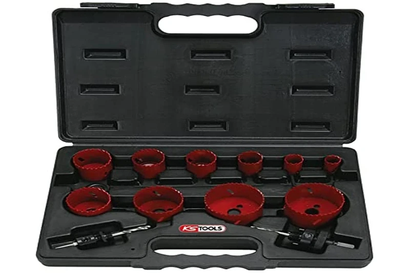 KS Tools 129.5545 Hole Saws Box of 10 19/22 / 29/35 / 38/44 / 51/57 / 65/67 mm