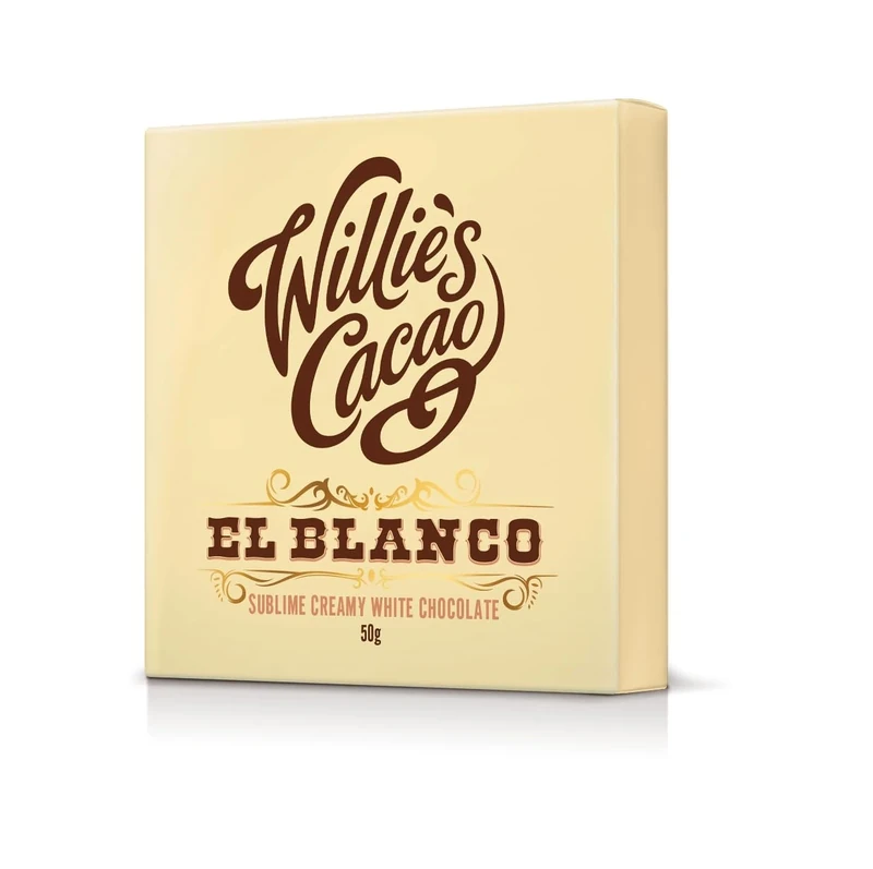 Willie's Cacao Bar - El Blanco, White Chocolate - Sublimely creamy - 50g - Artisan made