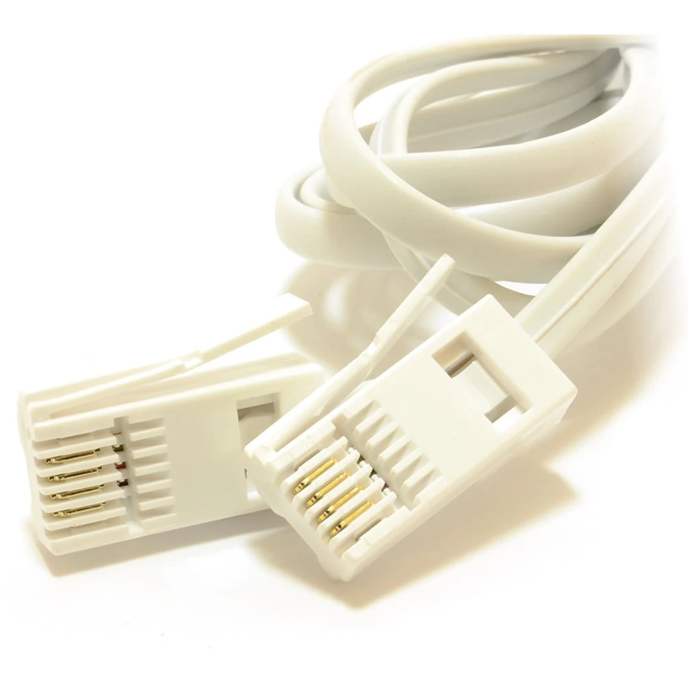 kenable BT 4 Wire 431A Plug to 4 Wire Male Plug Telephone Cable Lead 1m White [1 metres]