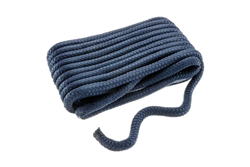 Seachoice Double-Braid Nylon Dock Line w/Eye Splice, Pre-Shrunk, Heat Stabilized, 5/8 in. X 35 Ft., Navy Blue