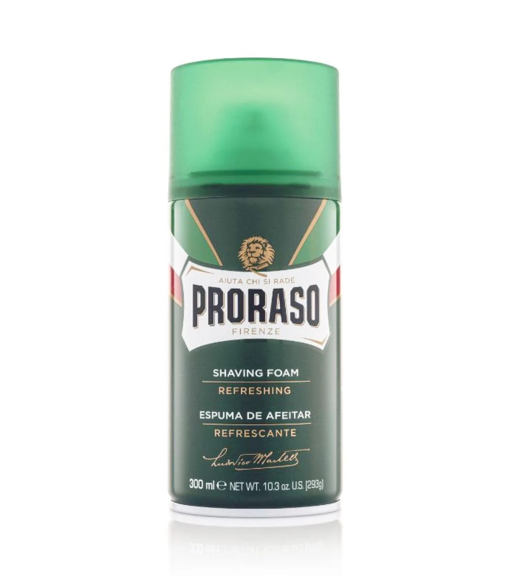 Proraso Shaving Foam, 300ml, Refreshing and Toning Shaving Foam with Eucalyptus Oil and Menthol, Made in Italy, Green