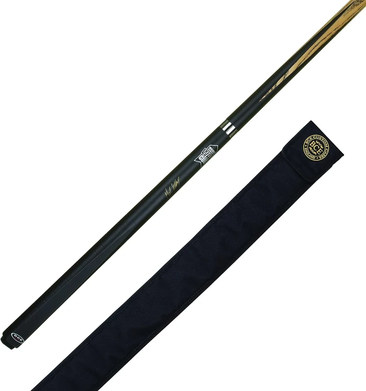 BCE Unisex Bsp-1am 2 Piece Mark Selby Snooker Pool Cue with WAC System and Classic Case 145cm 9 5mm Tip, black butt/natural wood shaft, 57 UK