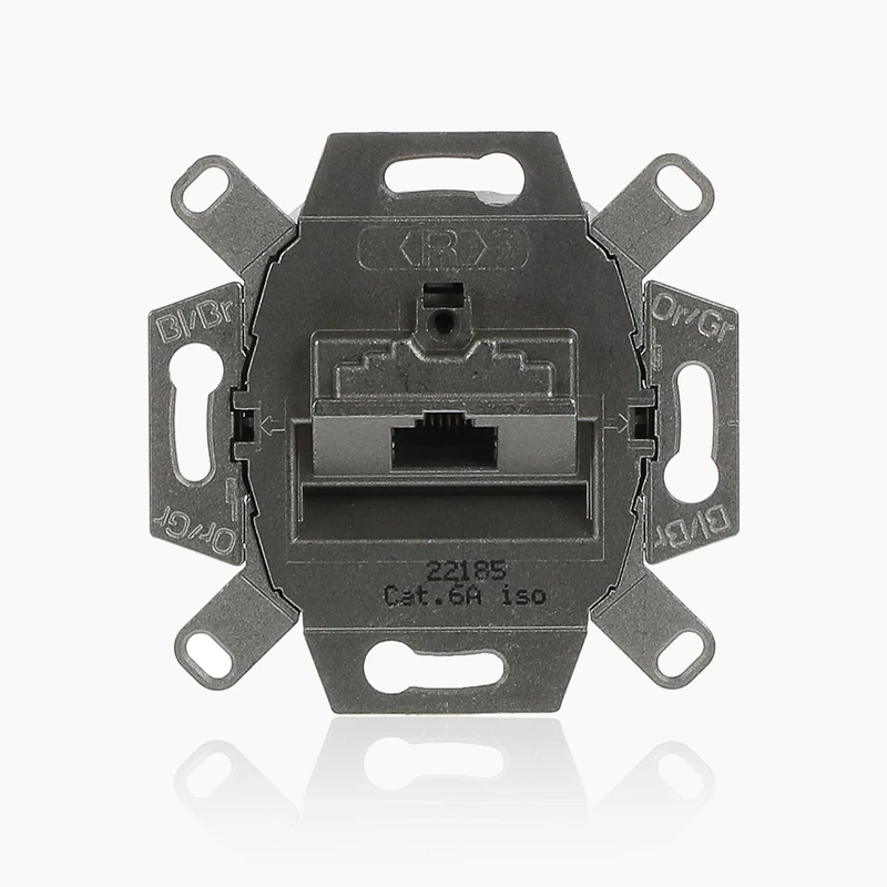 Busch-Jaeger 0218/11-101 UAE Wall Socket RJ 45 Cat. 6A ISO Shielded