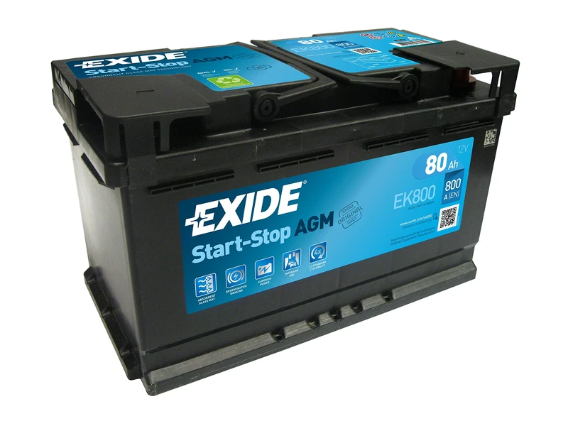 Exide EK800 AGM Car Battery Type 110/115 (3 Year), Large