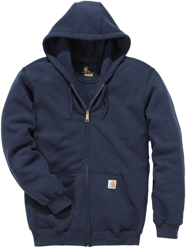 Carhartt Men's Loose Fit Midweight Full-Zip Sweatshirt, New Navy, XL