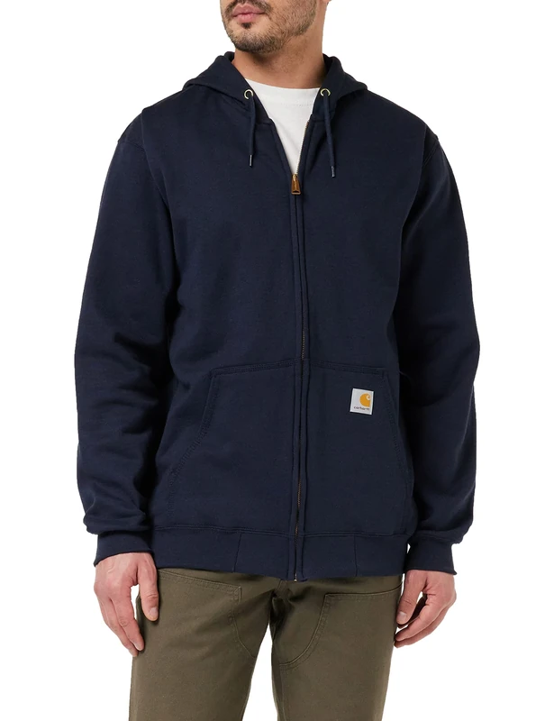 Carhartt Men's Loose Fit Midweight Full-Zip Sweatshirt, New Navy, XXL