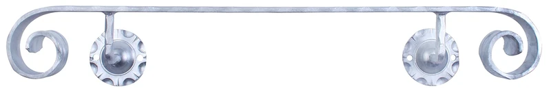 Gah-Alberts 440053 Handrail Wrought Iron/Hot-Dip Galvanised/Flat Iron 40 x 8 mm/Length 1500 mm / 2 Supports