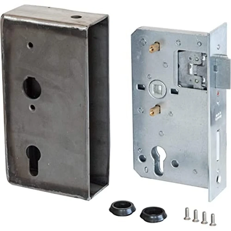 Gah-Alberts 412067 Lock Casing Raw Steel with Galvanised Lock Backset 60 mm Spacing 72 mm Depth 60 mm