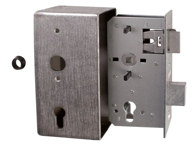 Gah-Alberts 413460 Lock Casing Raw Steel with Galvanised Lock Backset 55 mm Spacing 72 mm Depth 30 mm