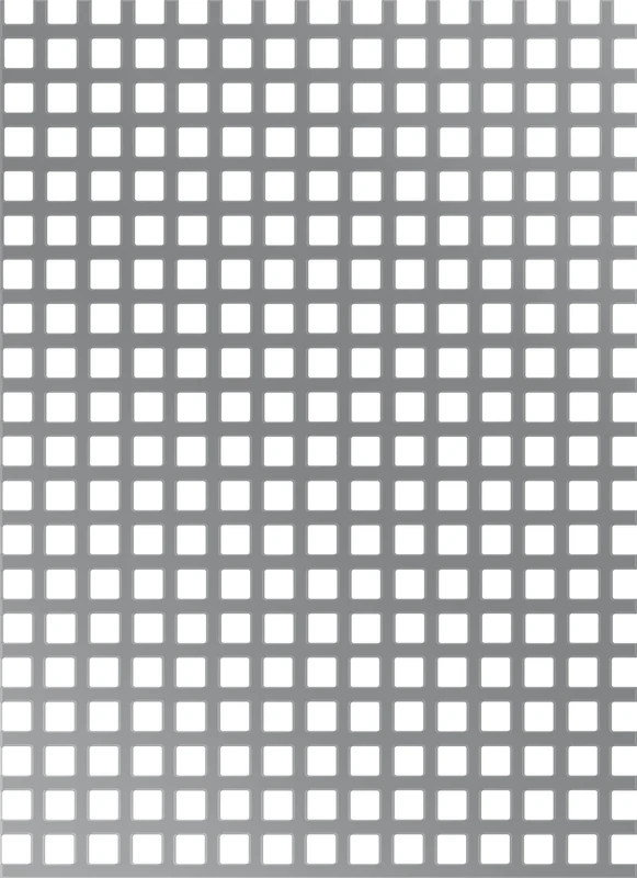 Alberts 468187 Perforated Sheet | Square Perforation | Aluminium, Silver Anodised | 500 x 1000 x 0.8 mm