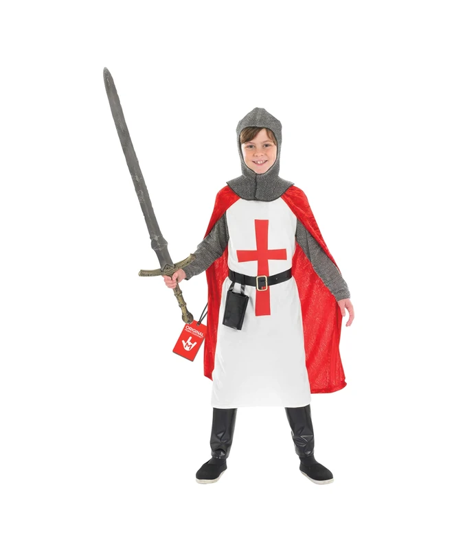 Fun Shack Crusader Costume Boys, Kids Knight Costumes, King Arthur Costume Kids, World Book Day Costumes for Boys, Small