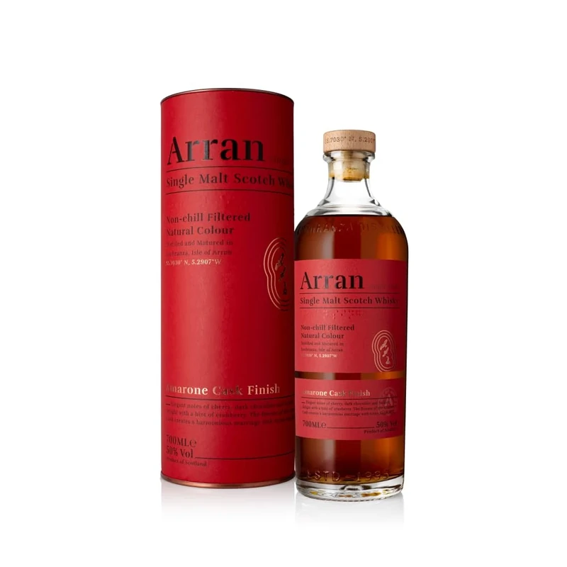 Arran Amarone Cask Finish Single Malt Whisky 70cl , 50% ABV, Premium Single Malt Scotch, Limited Edition, Isle Of Arran