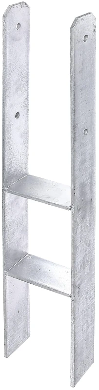 Gah-Alberts 205010 Fence Post Holder H-Shaped Hot-Dip Galvanised Width 141 mm x Height 800 mm