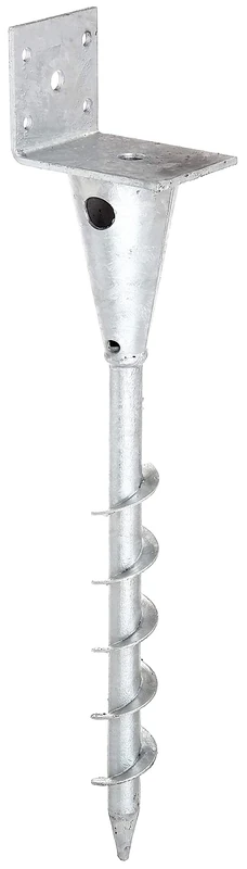 Alberts 212278 L Post Support for Square Wooden Posts | Screw-in | Hot-Dip Galvanised | Total Height 470 mm | Width 95 mm