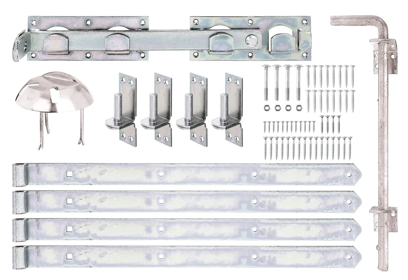 Gah-Alberts 216535 Hinge Set for Double-Gate Picket Fences Galvanised