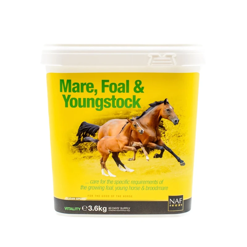 NAF Mare, Foal & Youngstock 3.6kg – Comprehensive Nutritional Support for Breeding & Growing Horses – With Vitamins, Minerals & Amino Acids for Development & Health