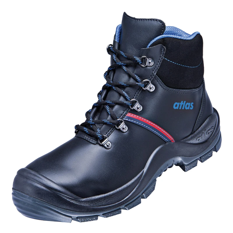 Atlas - Safety Shoes, Anatomical Shape 500, Class EN ISO 20345:2004 S3 47 Black, Black, 12.5 UK