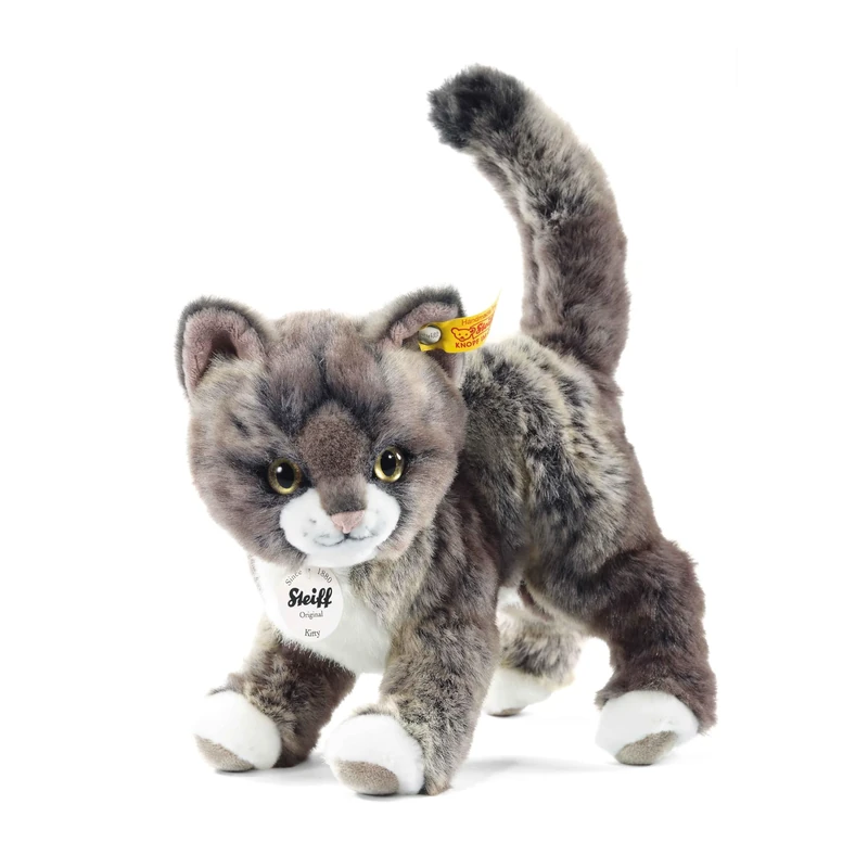 Steiff Kizzy Cat (Grey/Beige), 099335, 25 cm