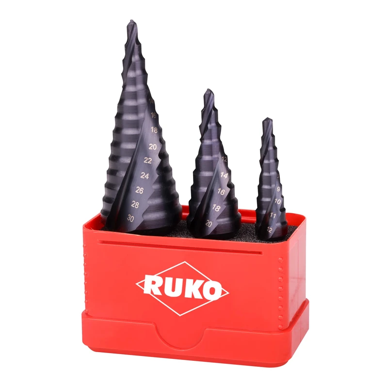 Ruko A101032F Stepped Drill Bit Set TiAlN (Titanium Aluminium Nitride)