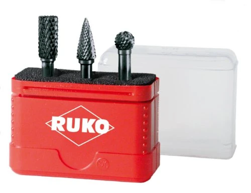 Ruko 116001TC Cardbite Metal Grinding Bits 3-Piece Set TiCN