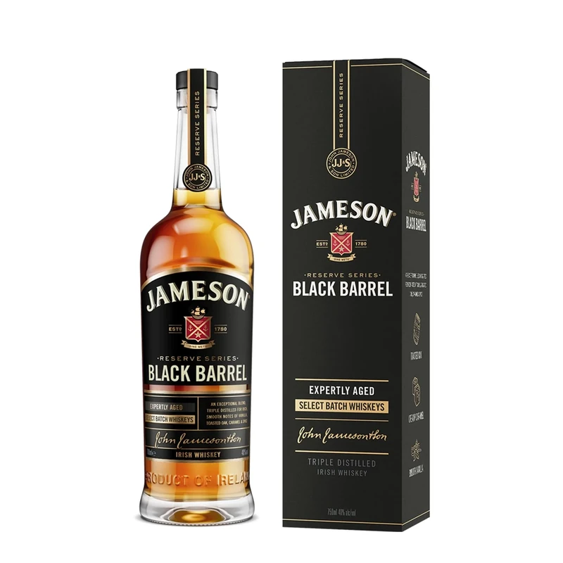 Jameson Black Barrel Blended Irish Whiskey with Gift Box, 700ml