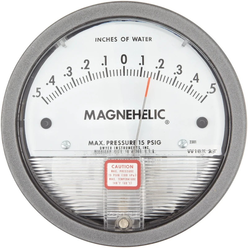 Dwyer - 2301 Magnehelic Series 2000 Differential Pressure Gauge, Range 0.5-0-0.5"WC
