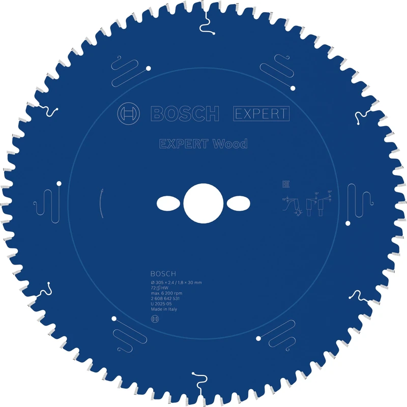 Bosch 1x EXPERT Wood Corded Circular Saw Blade for Mitre Saw (for Softwood, Hardwood, Ø mm, Professional Accessory Mitre Corded Circular Saw)