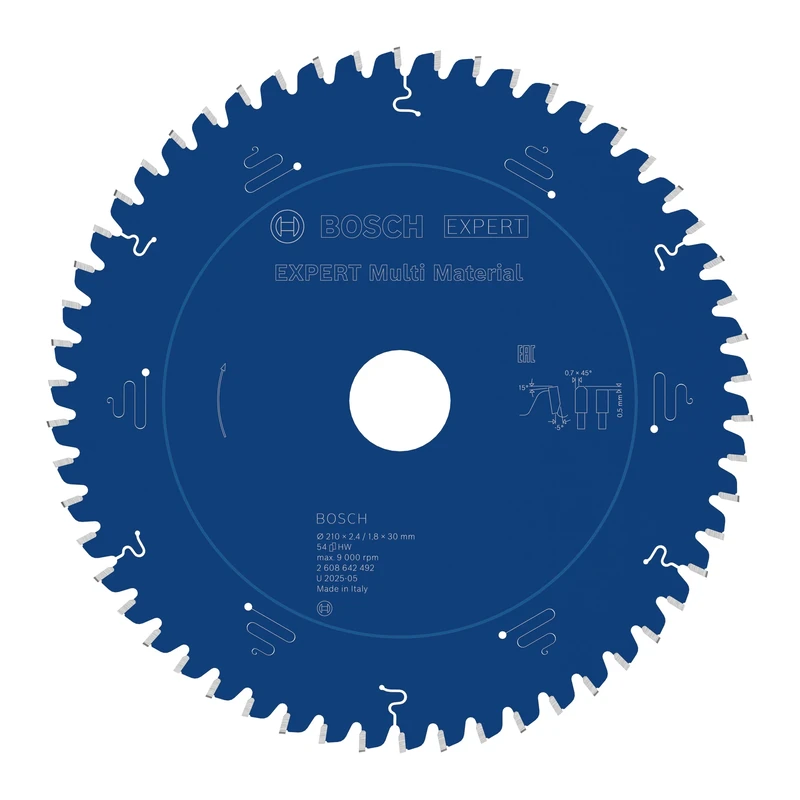 Bosch 1x Expert Multi Material Corded Circular Saw Blade for Mitre Saw (for Aluminium, Plastics, Ø mm, Professional Accessory Mitre Corded Circular Saw)