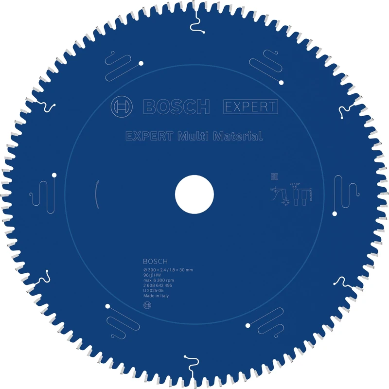 Bosch 1x Expert Multi Material Corded Circular Saw Blade for Mitre Saw (for Aluminium, Plastics, Ø mm, Professional Accessory Mitre Corded Circular Saw)