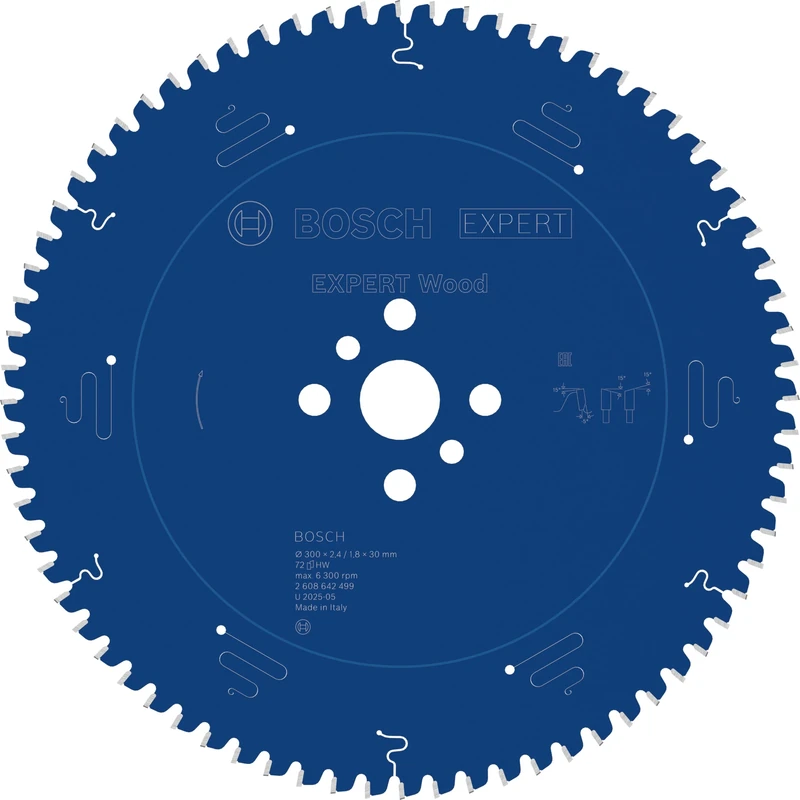 Bosch 1x Expert Wood Corded Circular Saw Blade for Mitre Saw (for Softwood, Hardwood, Ø mm, Professional Accessory Mitre Corded Circular Saw)