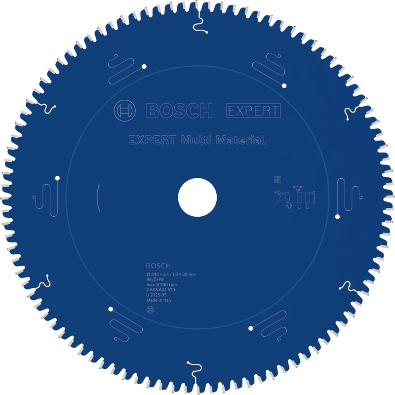 Bosch 1x Expert Multi Material Corded Circular Saw Blade for Mitre Saw (for Aluminium, Plastics, Ø mm, Professional Accessory Mitre Corded Circular Saw)