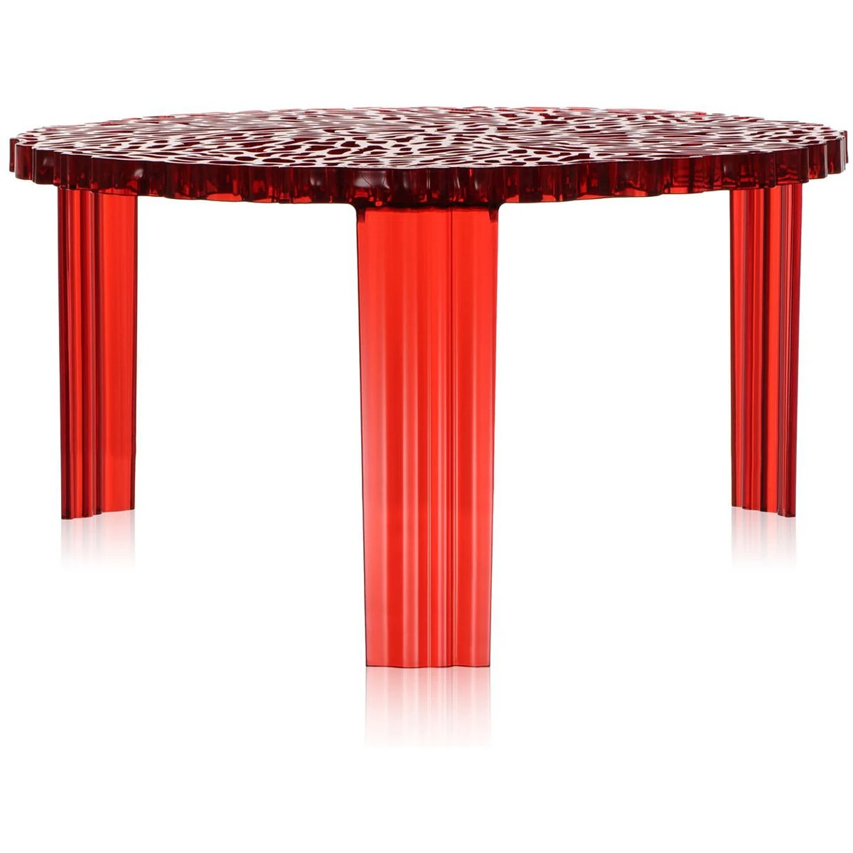 Kartell 08500RO T-Table Furniture, Red, 50 x 50 x 28 cm