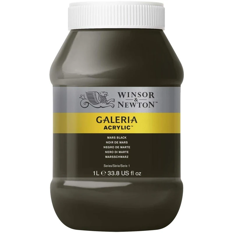 Winsor & Newton 1L Galeria Acrylic Paint - Mars Black