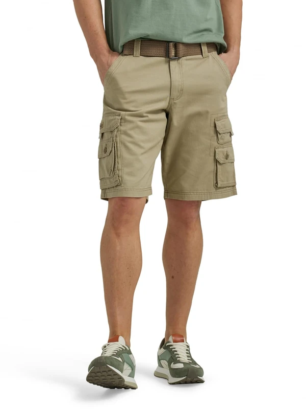 Lee Men's Big-tall Dungarees Belted Wyoming Shortbig-tall Dungarees ?? ???? ??????????? Wyoming ????b cargo shorts, Khaki, 44 UK