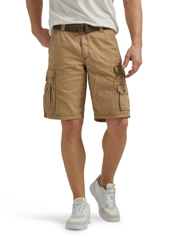 Lee Men's Big Tall Dungarees Belted Wyoming cargo shorts, Bronze, 50 UK
