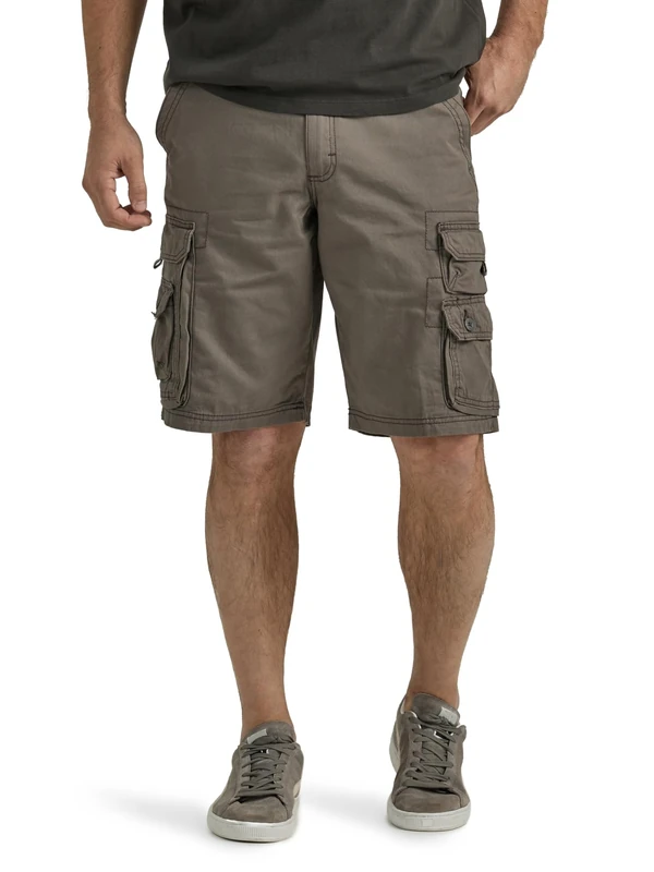 Lee Men's Big Tall Dungarees Belted Wyoming cargo shorts, Vapor, 46 UK