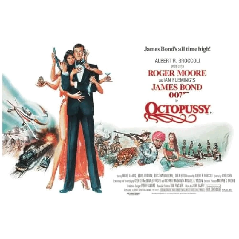 James Bond "Octopussy Canvas Print, Multi-Colour, 60 x 80 cm