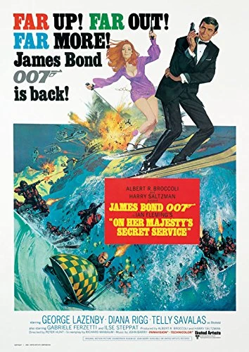 Pyramid International James Bond On Her Majesty's Secret Service Canvas Print, Multi-Colour, 85 x 120 cm