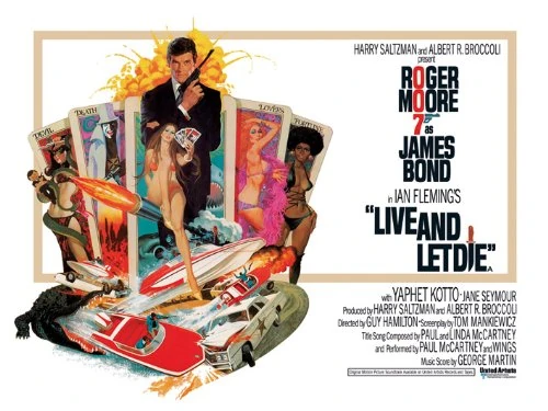 James Bond "Live and let Die Canvas Print, Multi-Colour, 60 x 80 cm