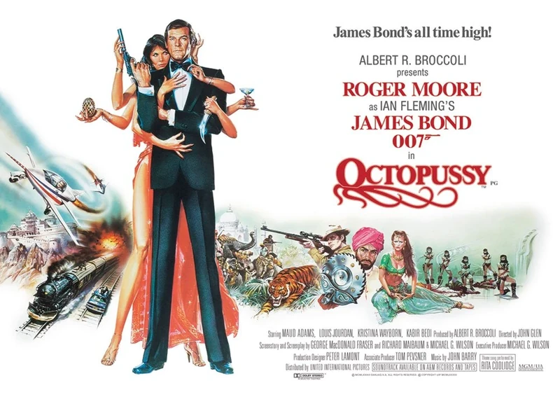 Pyramid International James Bond (Octopussy) -Canvas Print 85 x 120cm, Wood, Multi-Colour, 85 x 120 x 1.3 cm